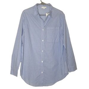 ULTRA Flirt blue striped button down shirt Size M